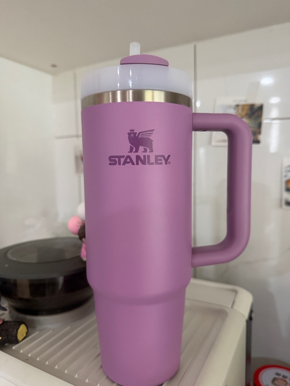 Stanley Lilac Insulated Tumbler with Handle and Straw Lid